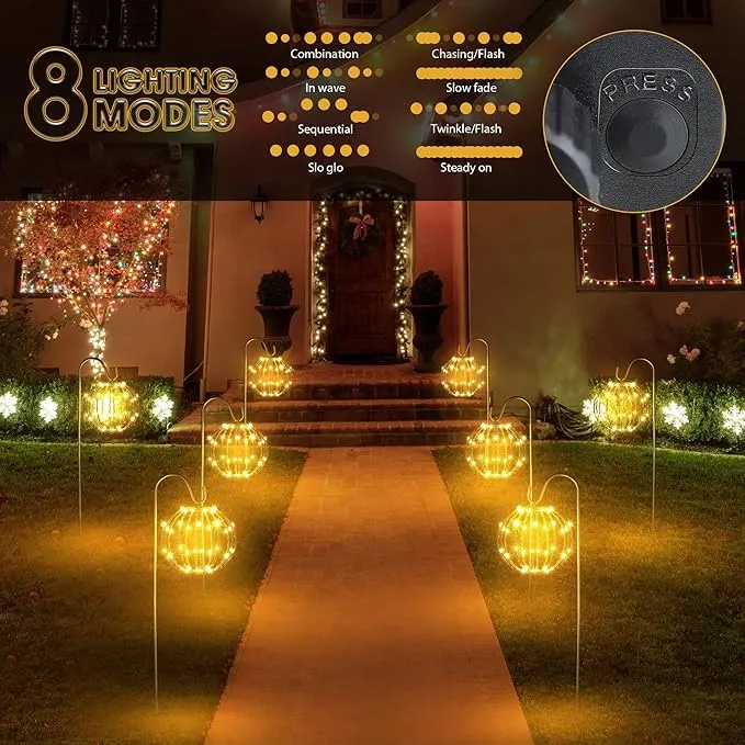 3 Sphere Ball  Pathway Light (Warm White)