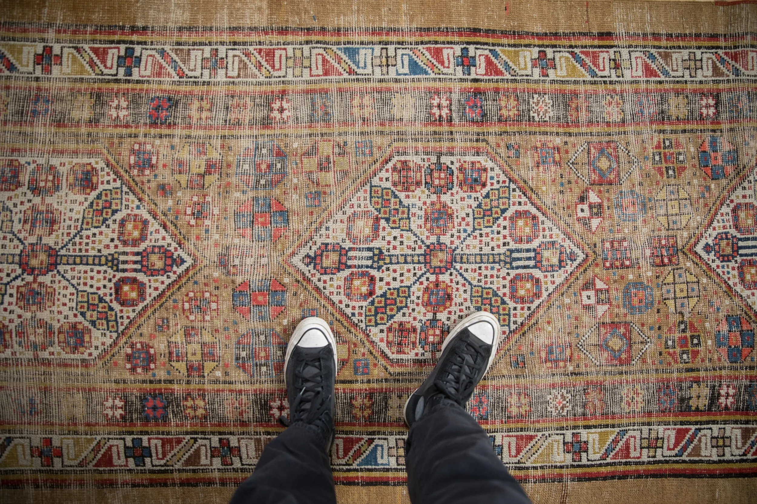 3.5x12 Antique Serab Rug Runner