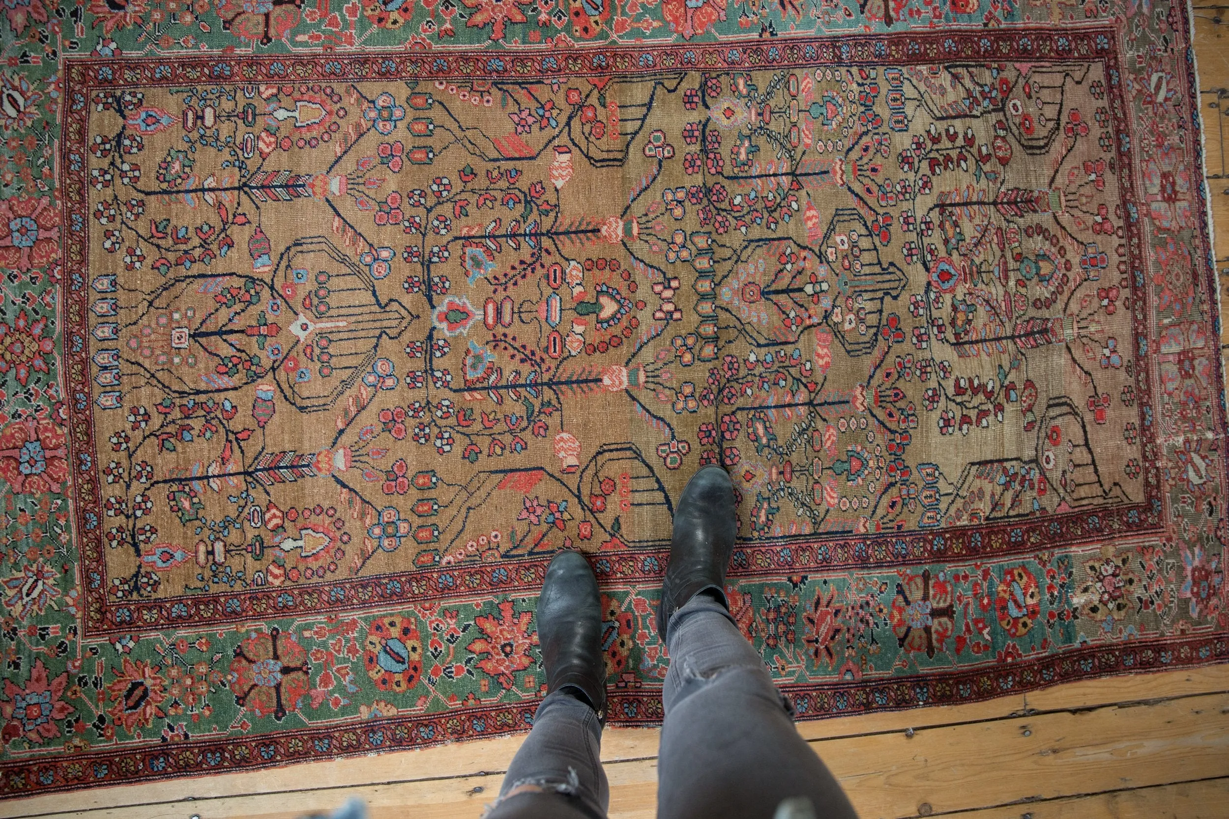 4x6.5 Antique Farahan Sarouk Rug