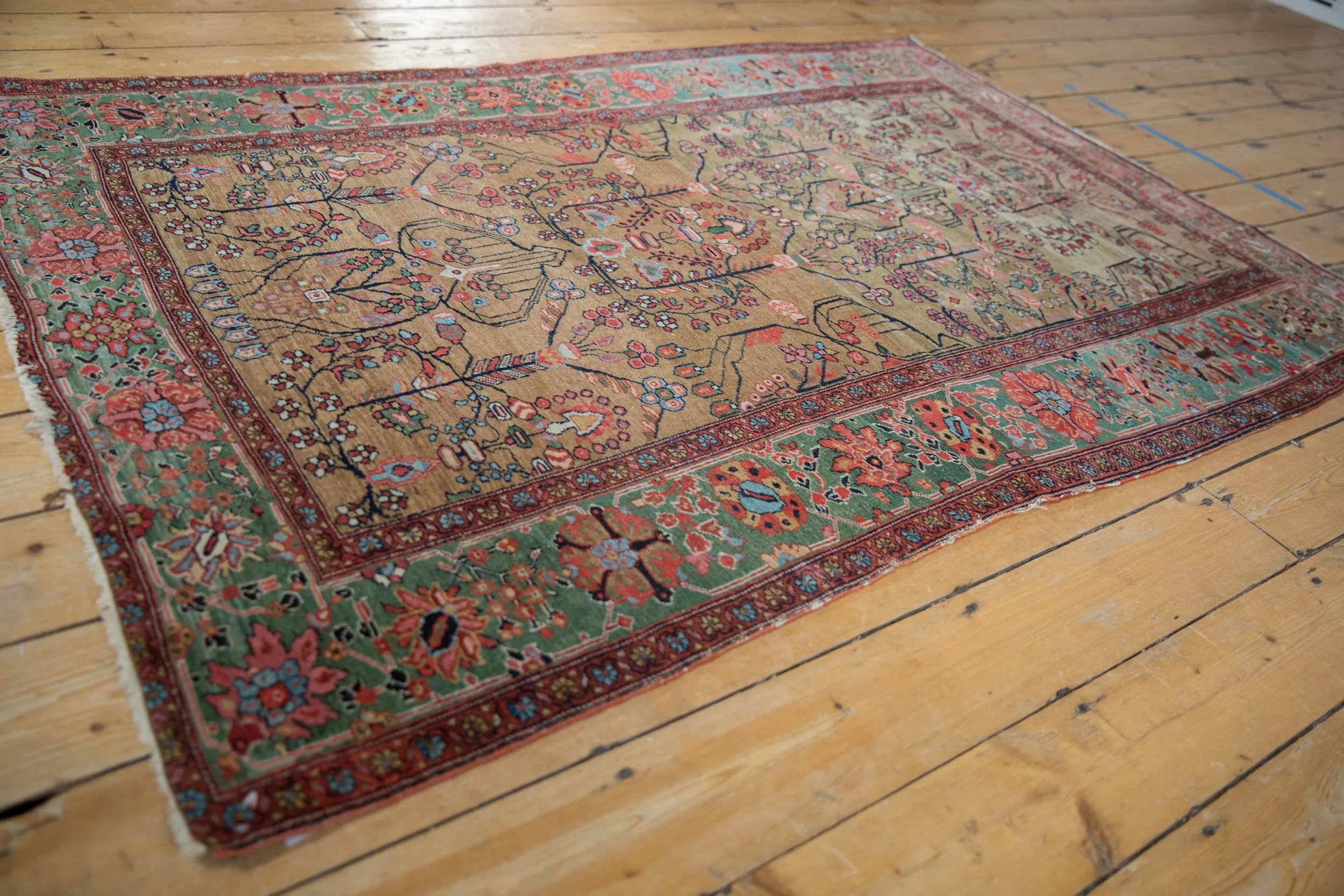 4x6.5 Antique Farahan Sarouk Rug