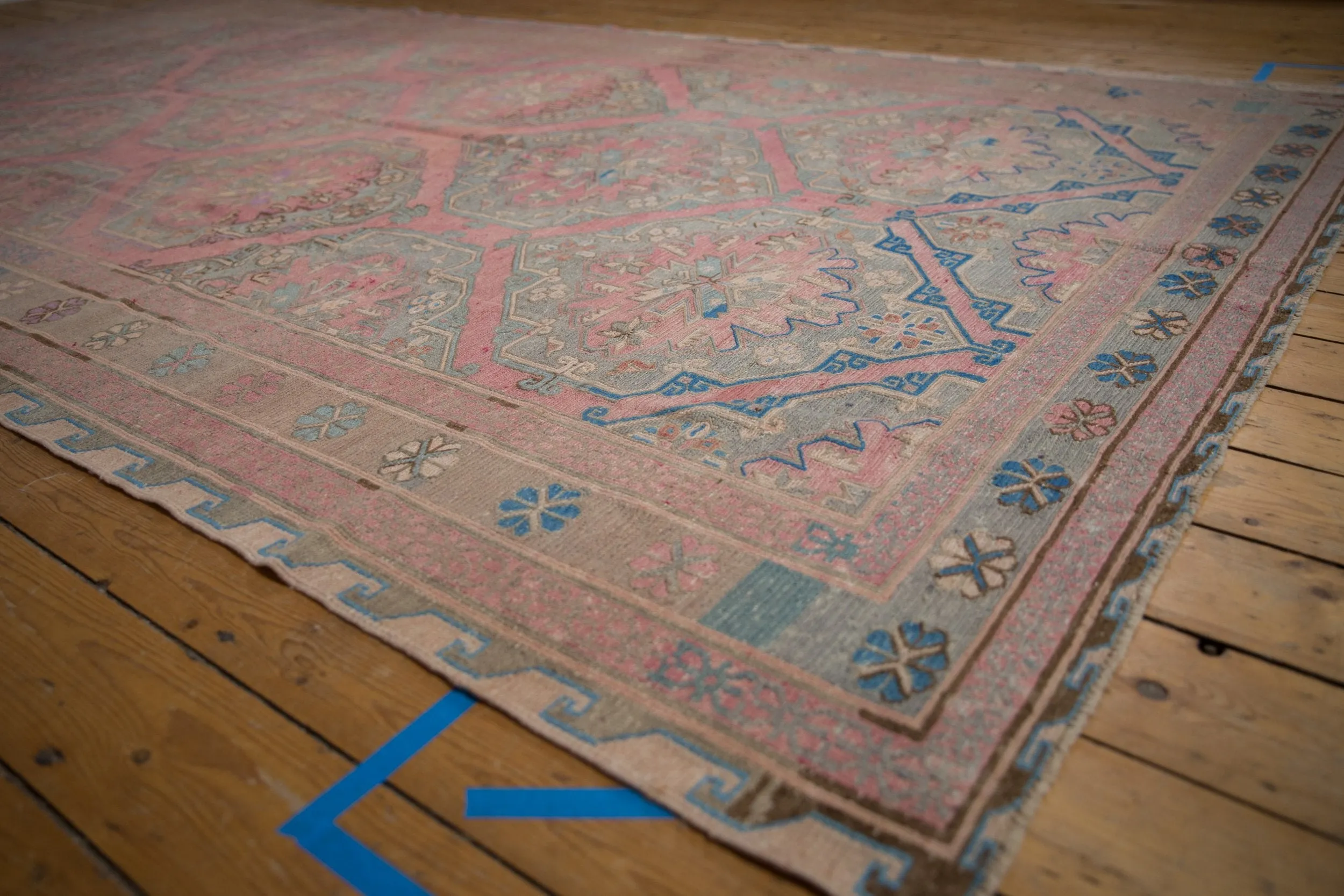 6.5x12.5 Vintage Distressed Soumac Rug Runner