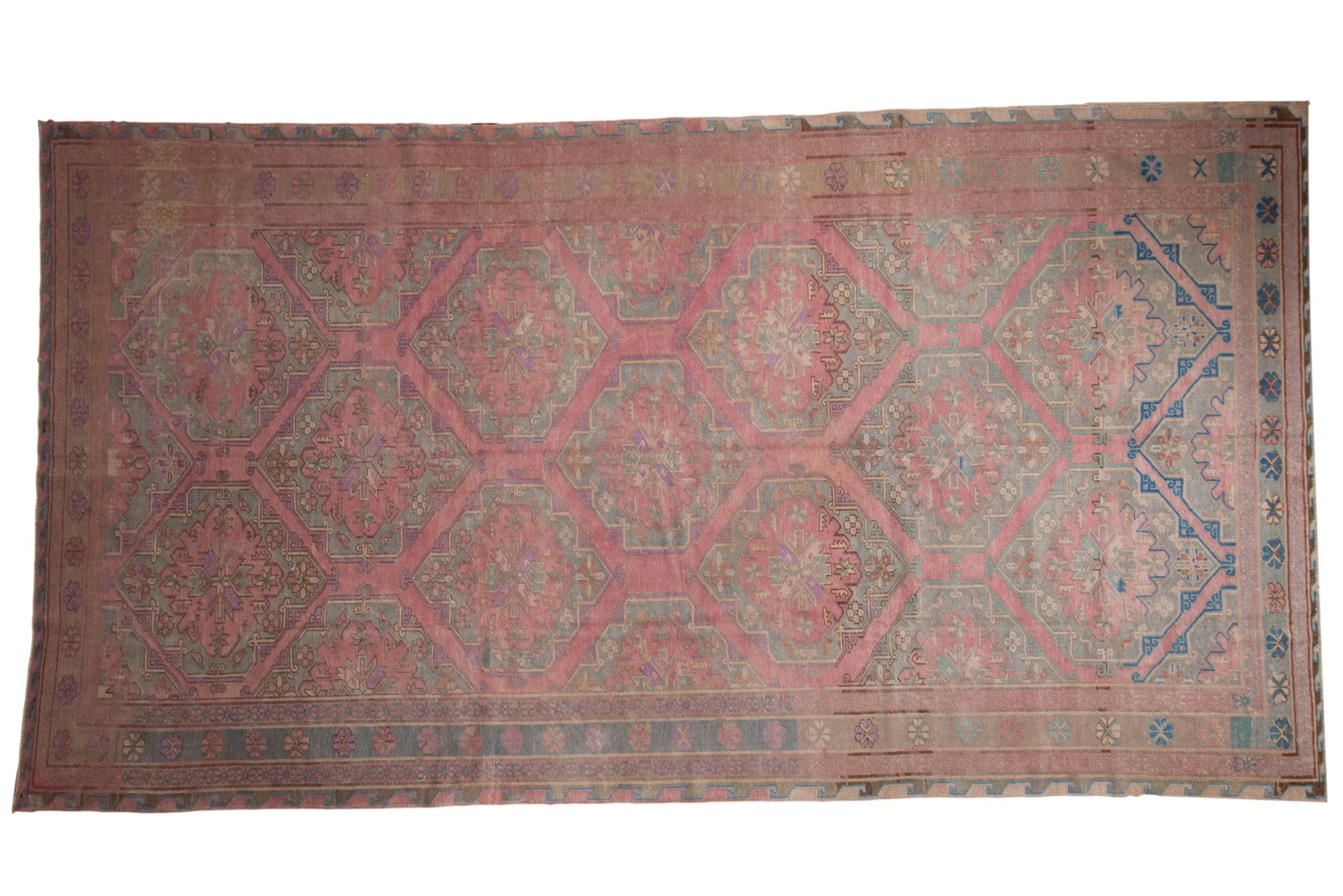 6.5x12.5 Vintage Distressed Soumac Rug Runner