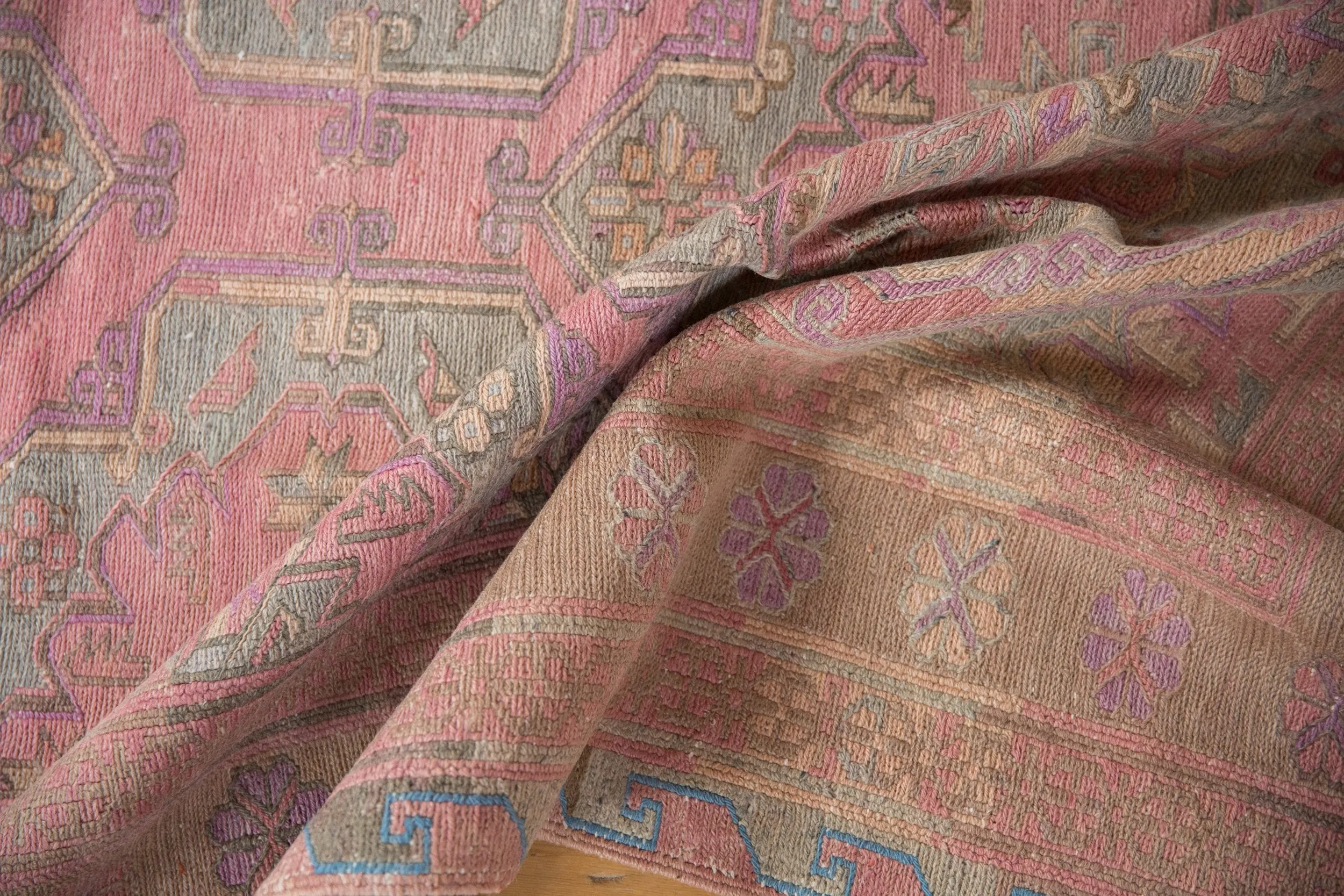 6.5x12.5 Vintage Distressed Soumac Rug Runner