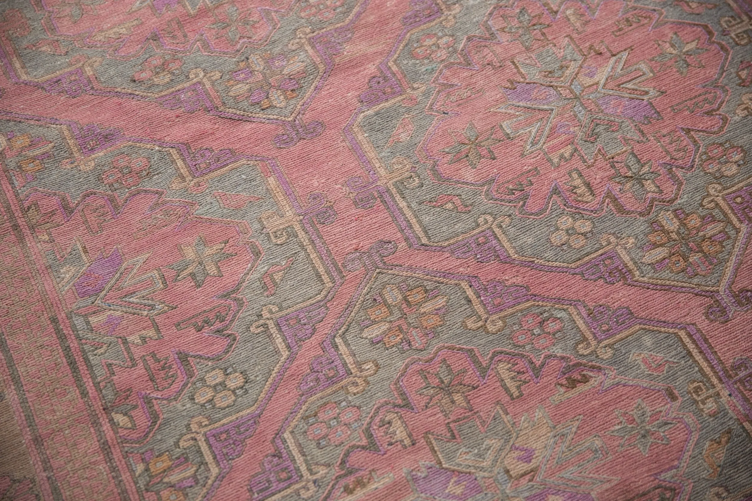 6.5x12.5 Vintage Distressed Soumac Rug Runner
