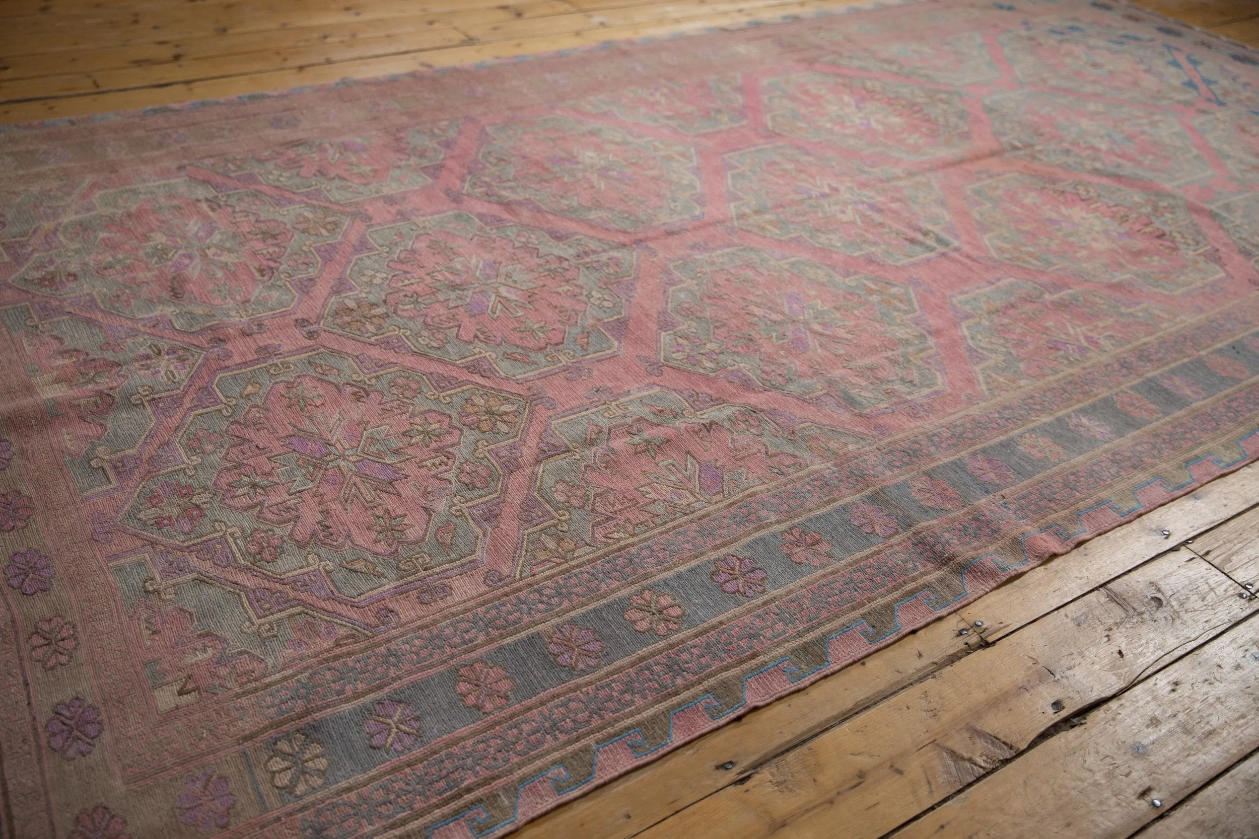 6.5x12.5 Vintage Distressed Soumac Rug Runner