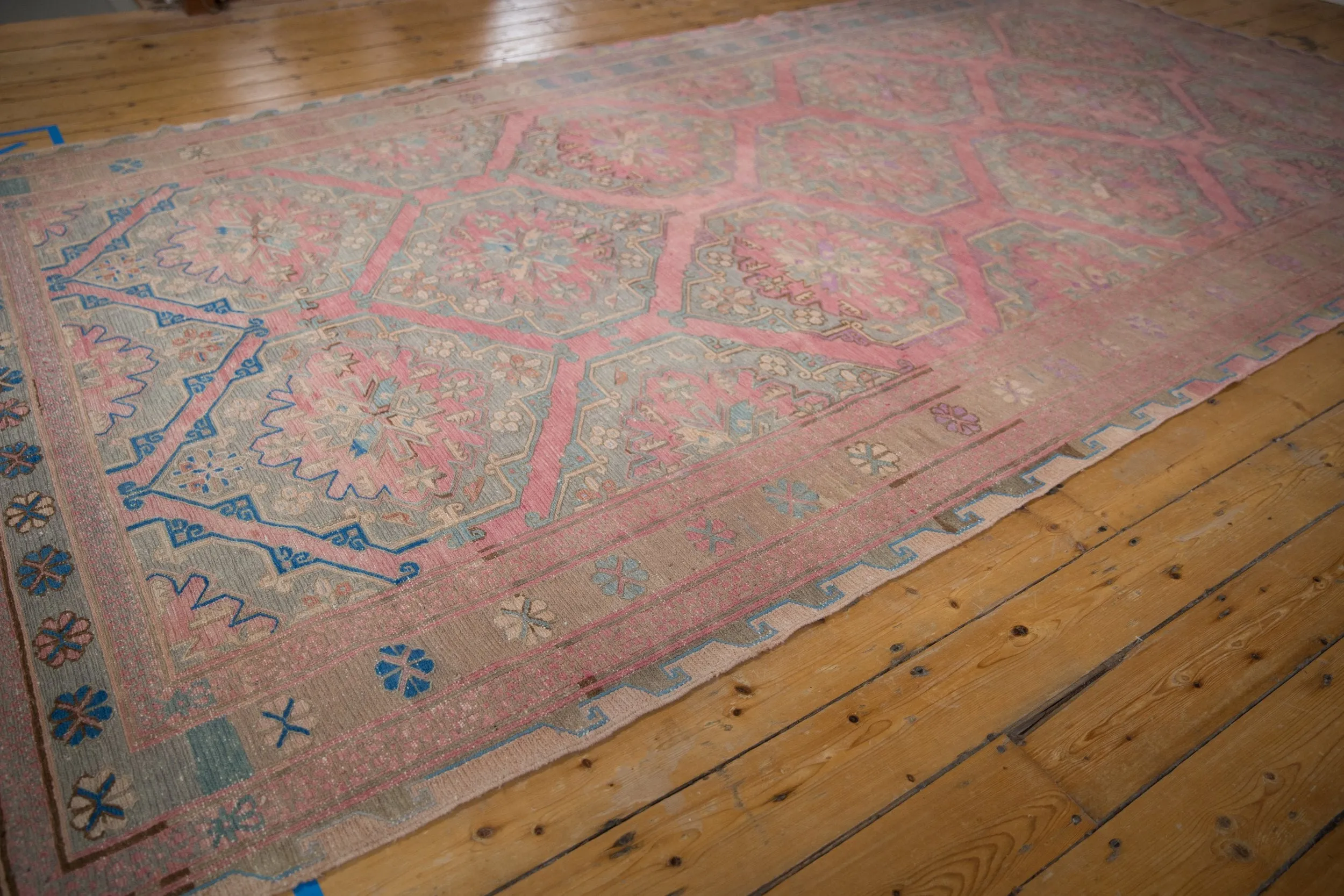 6.5x12.5 Vintage Distressed Soumac Rug Runner