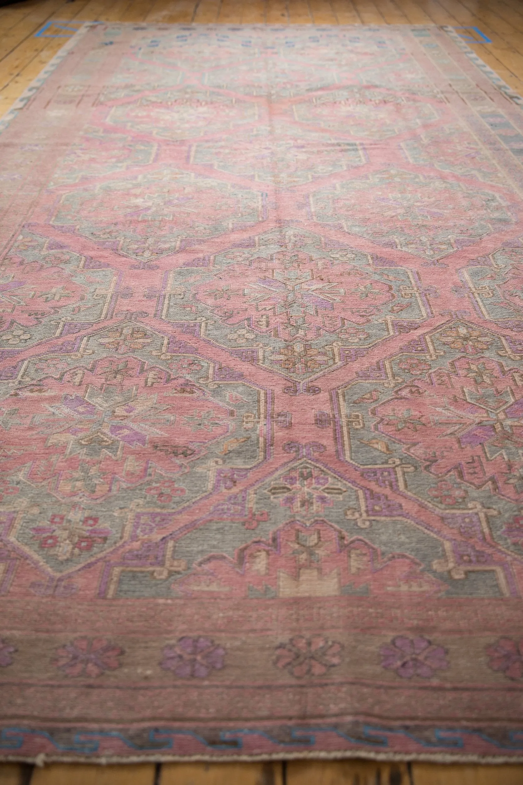 6.5x12.5 Vintage Distressed Soumac Rug Runner