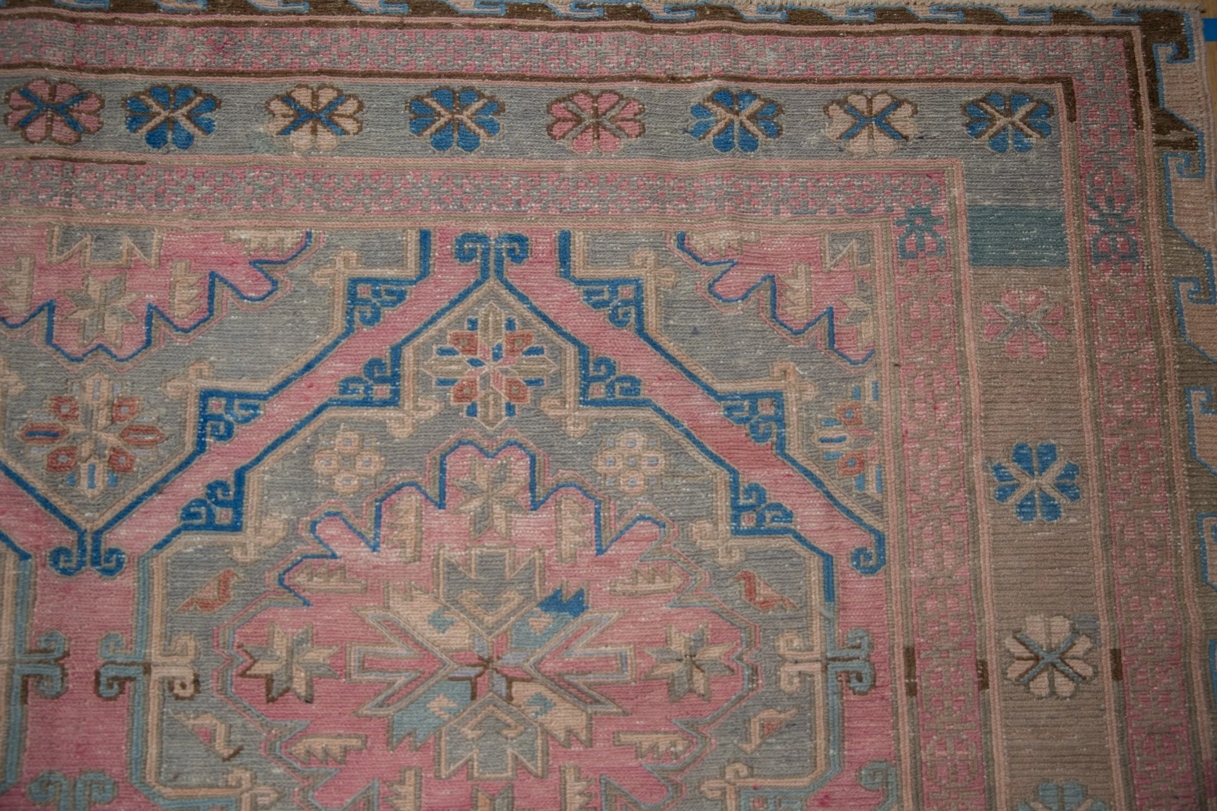 6.5x12.5 Vintage Distressed Soumac Rug Runner