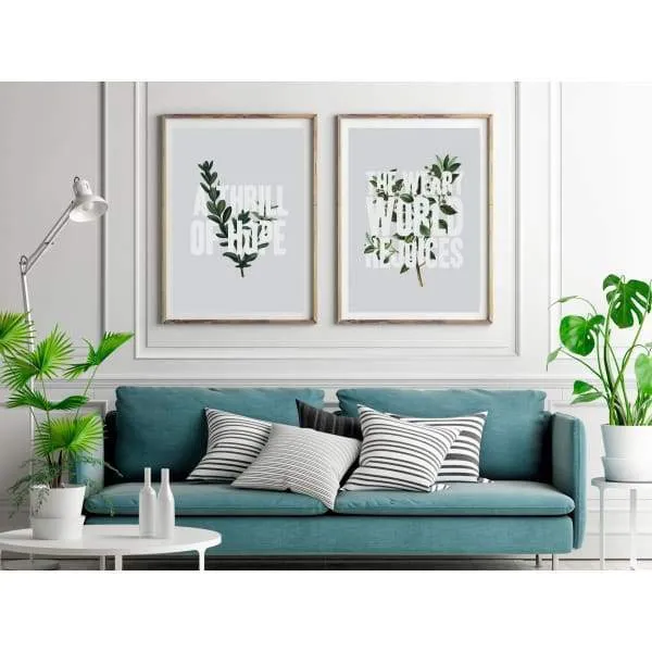 A Thrill of Hope   The Weary World Rejoices | set of 2 botanical Christmas designs