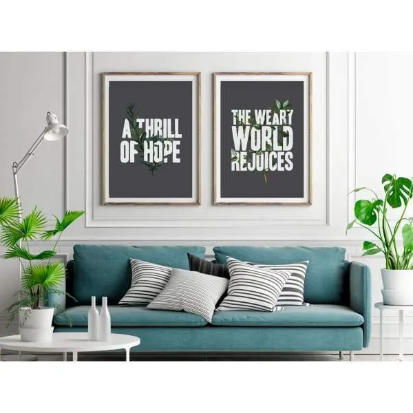 A Thrill of Hope   The Weary World Rejoices | set of 2 botanical Christmas designs