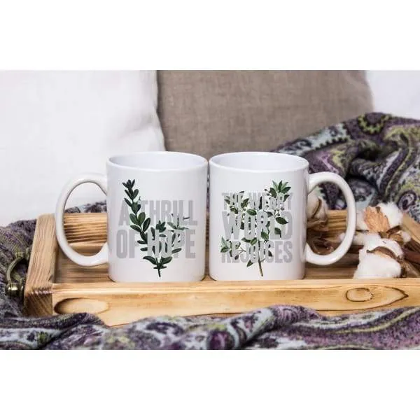 A Thrill of Hope   The Weary World Rejoices | set of 2 botanical Christmas designs
