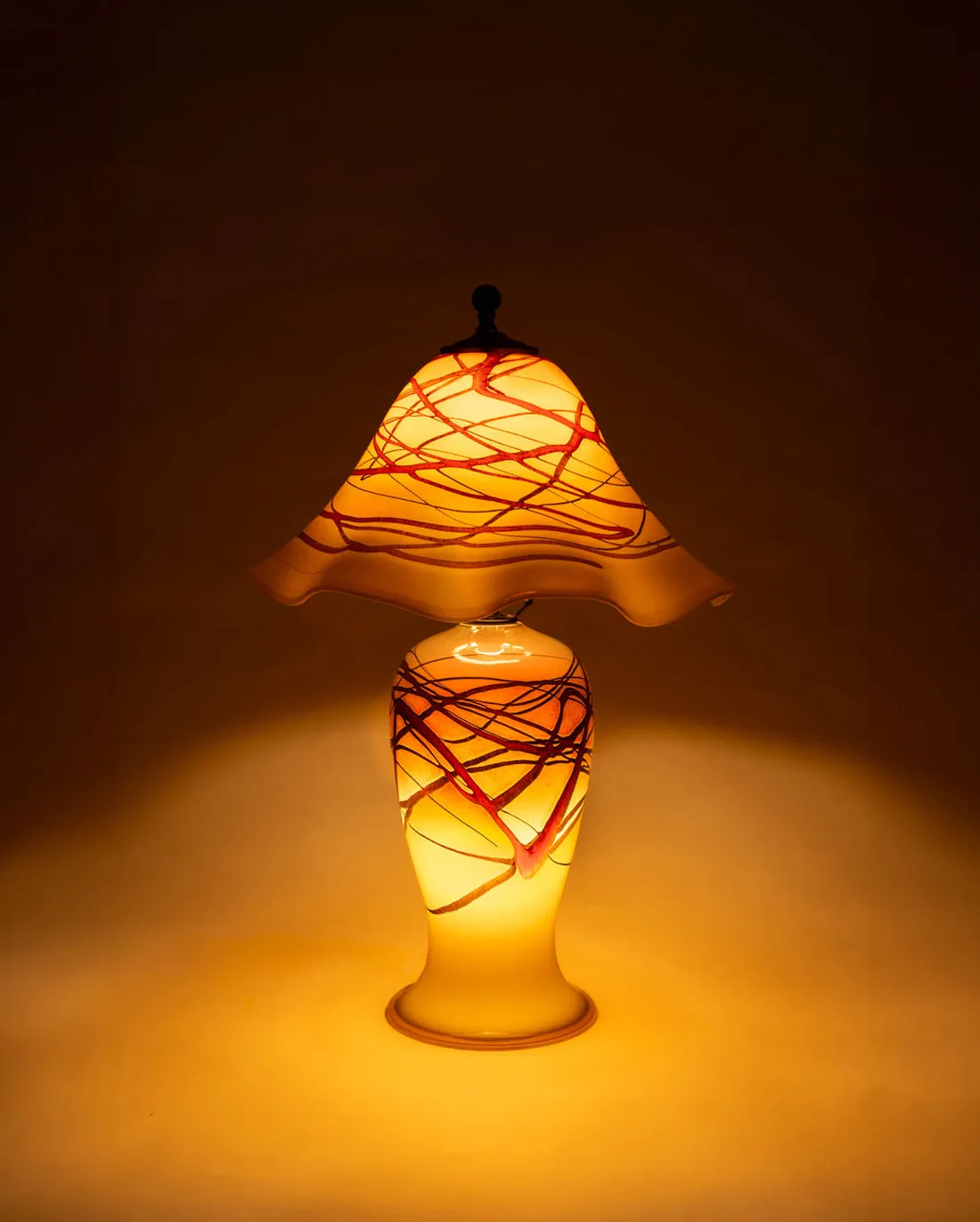 All Glass Lamp Base with Glass Shade