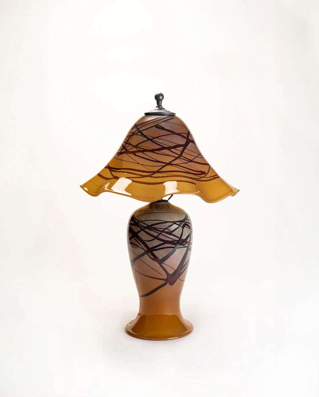 All Glass Lamp Base with Glass Shade