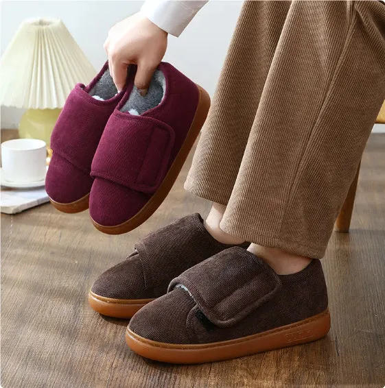 Andrea – Cozy Cotton Slippers with Easy Entry