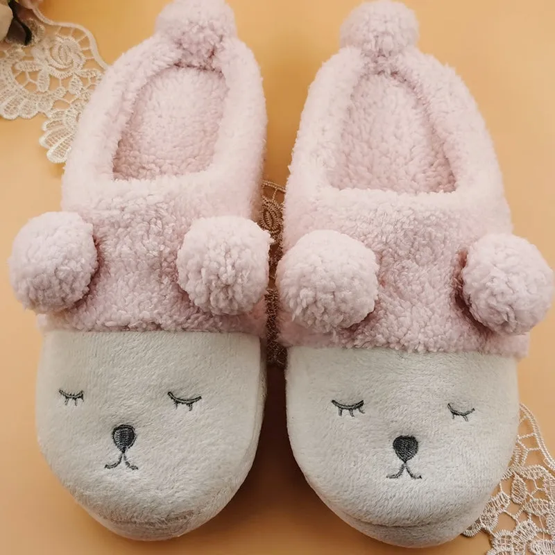 Animal Slippers Cute Sheep BB Cartoons indoor slippers ball couple warm shoes UGG Style