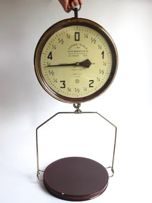 Antique Industrial Empire Scale and Cash Register Co 5lb Scale