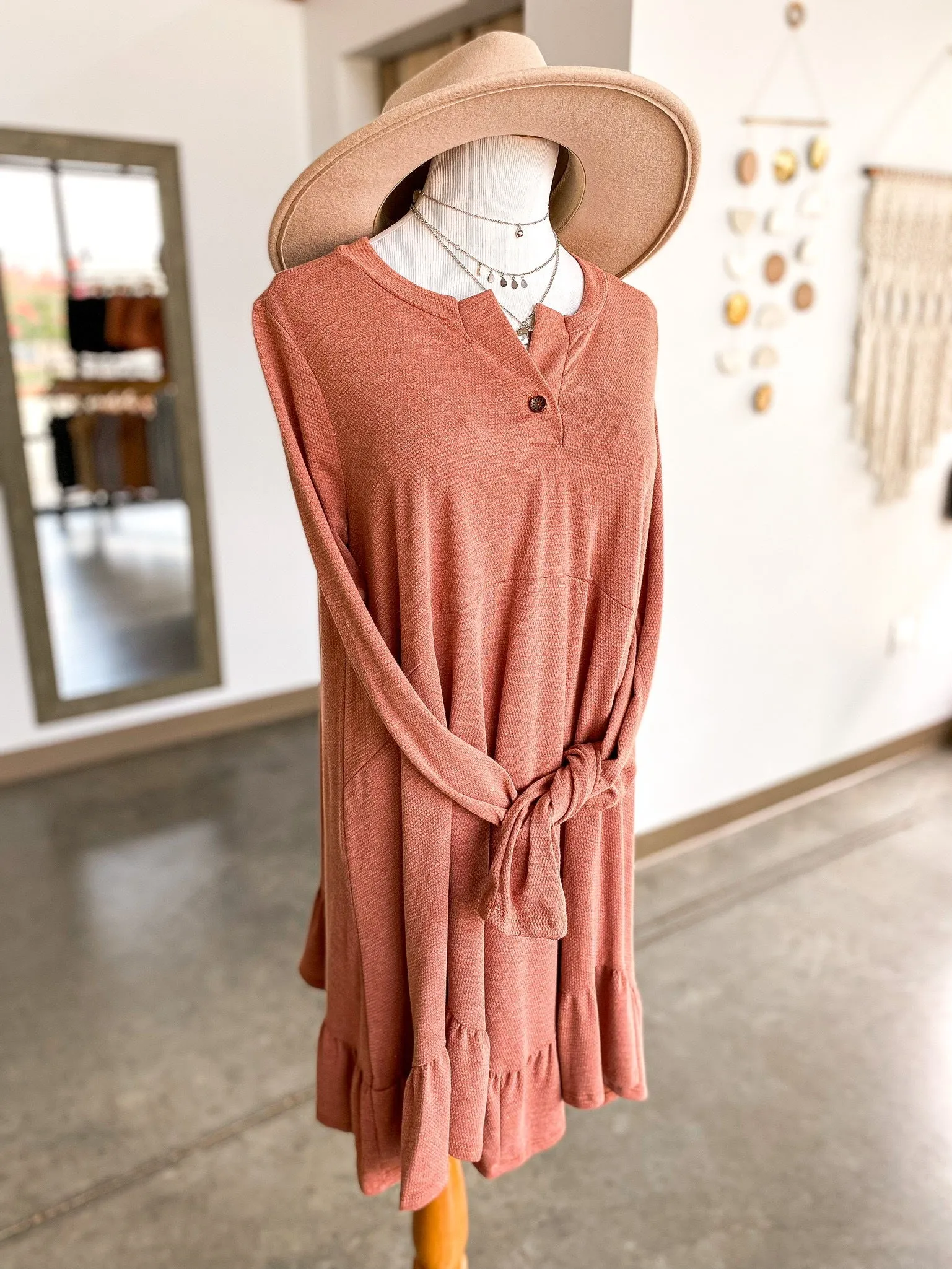 Apple Dress - Rust