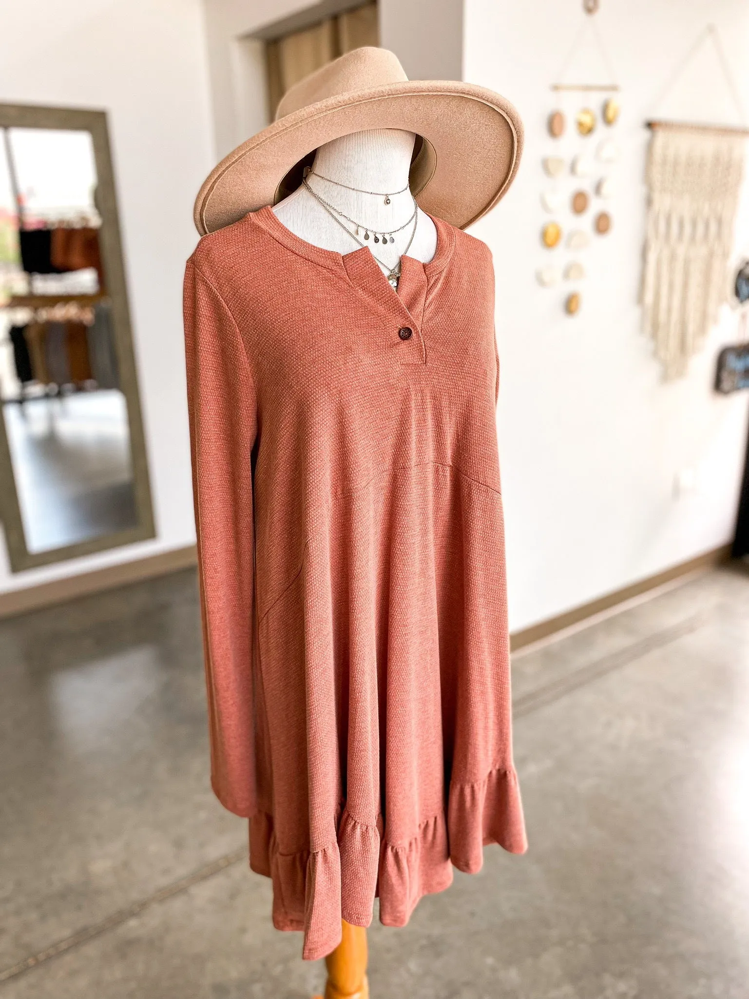 Apple Dress - Rust