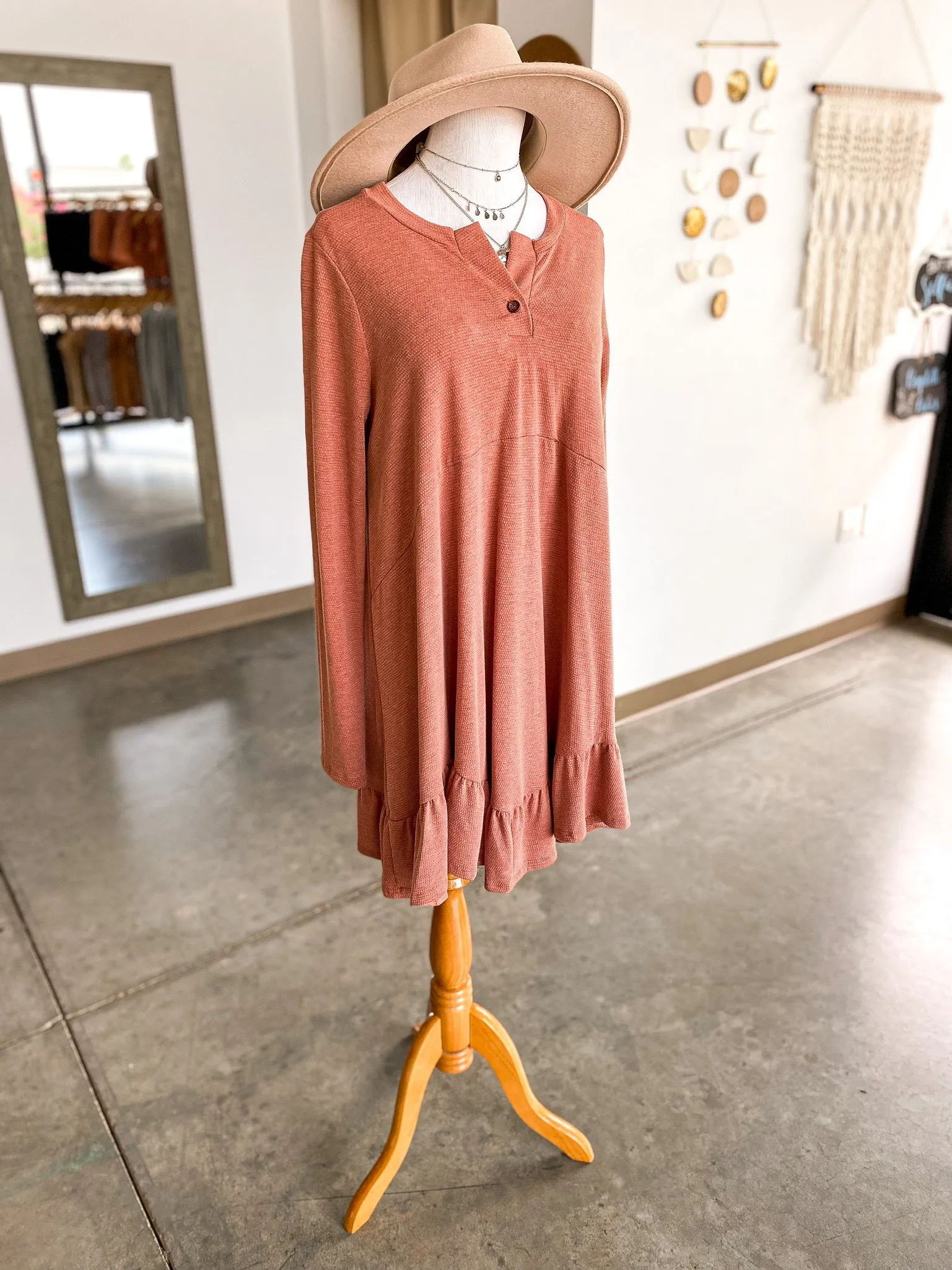Apple Dress - Rust