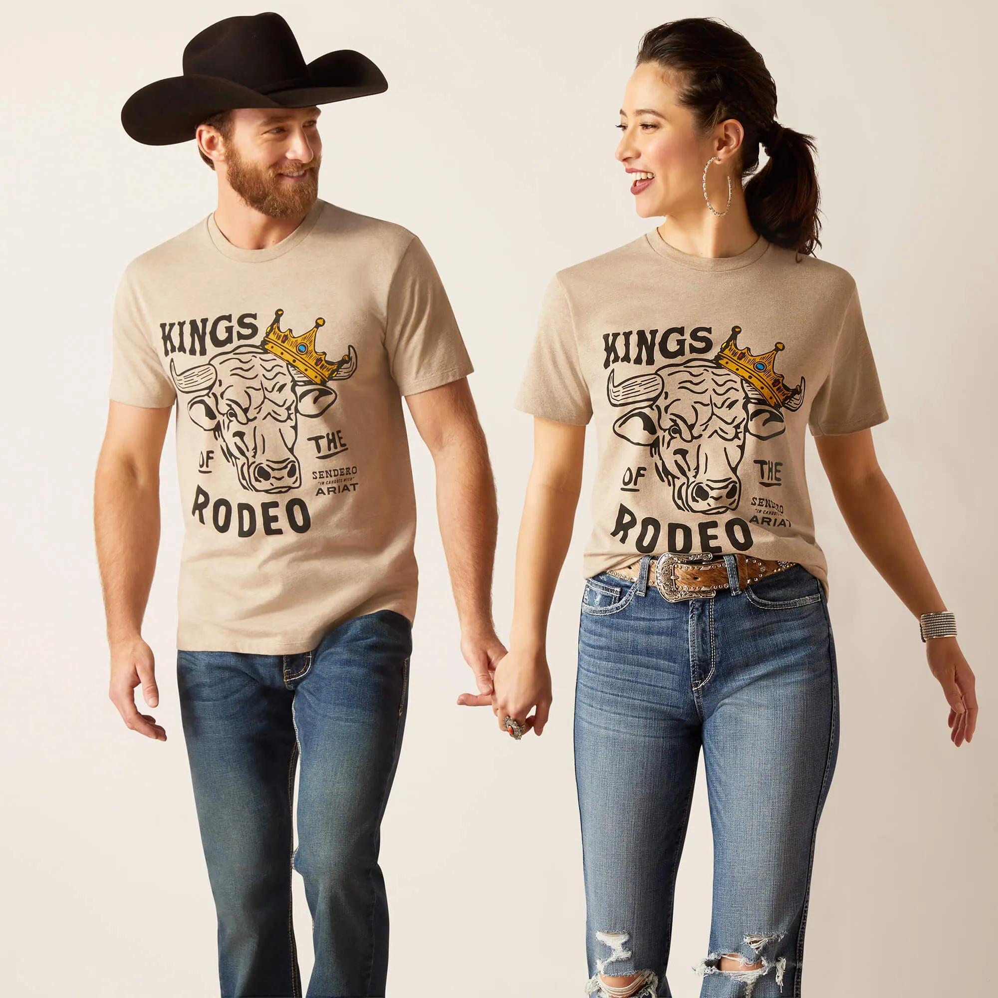 Ariat Mens Sendero King Cow SS T-Shirt Oatmeal
