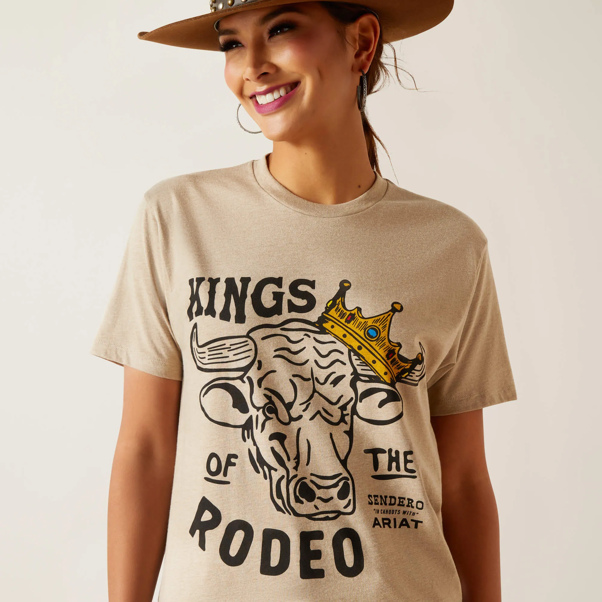 Ariat Mens Sendero King Cow SS T-Shirt Oatmeal