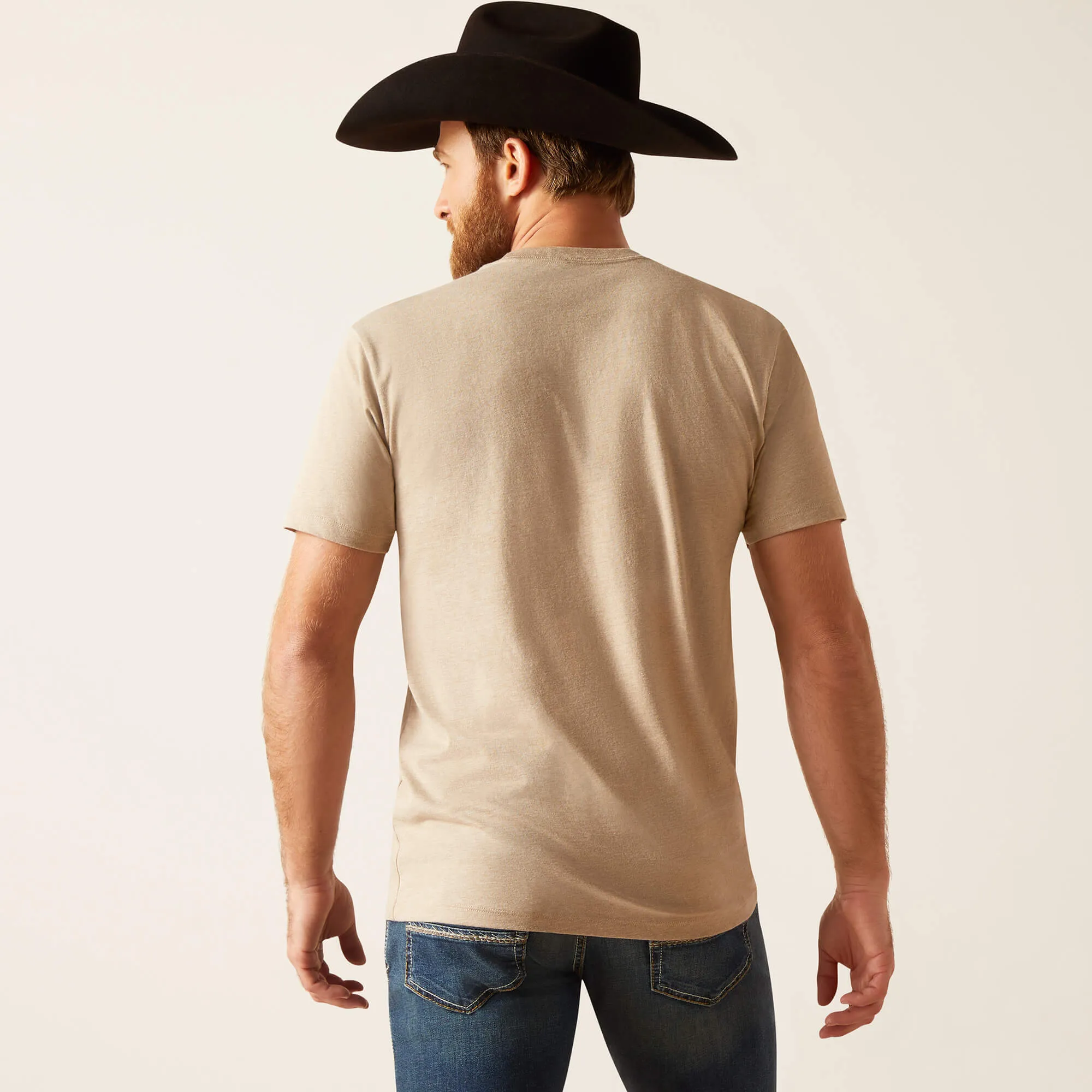 Ariat Mens Sendero King Cow SS T-Shirt Oatmeal