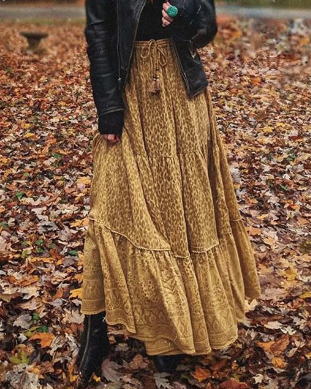 Autumn Wild Maxi Skirt