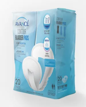 Avancé Light Absorbency 5.5" x 10.5" Contour Bladder Pads
