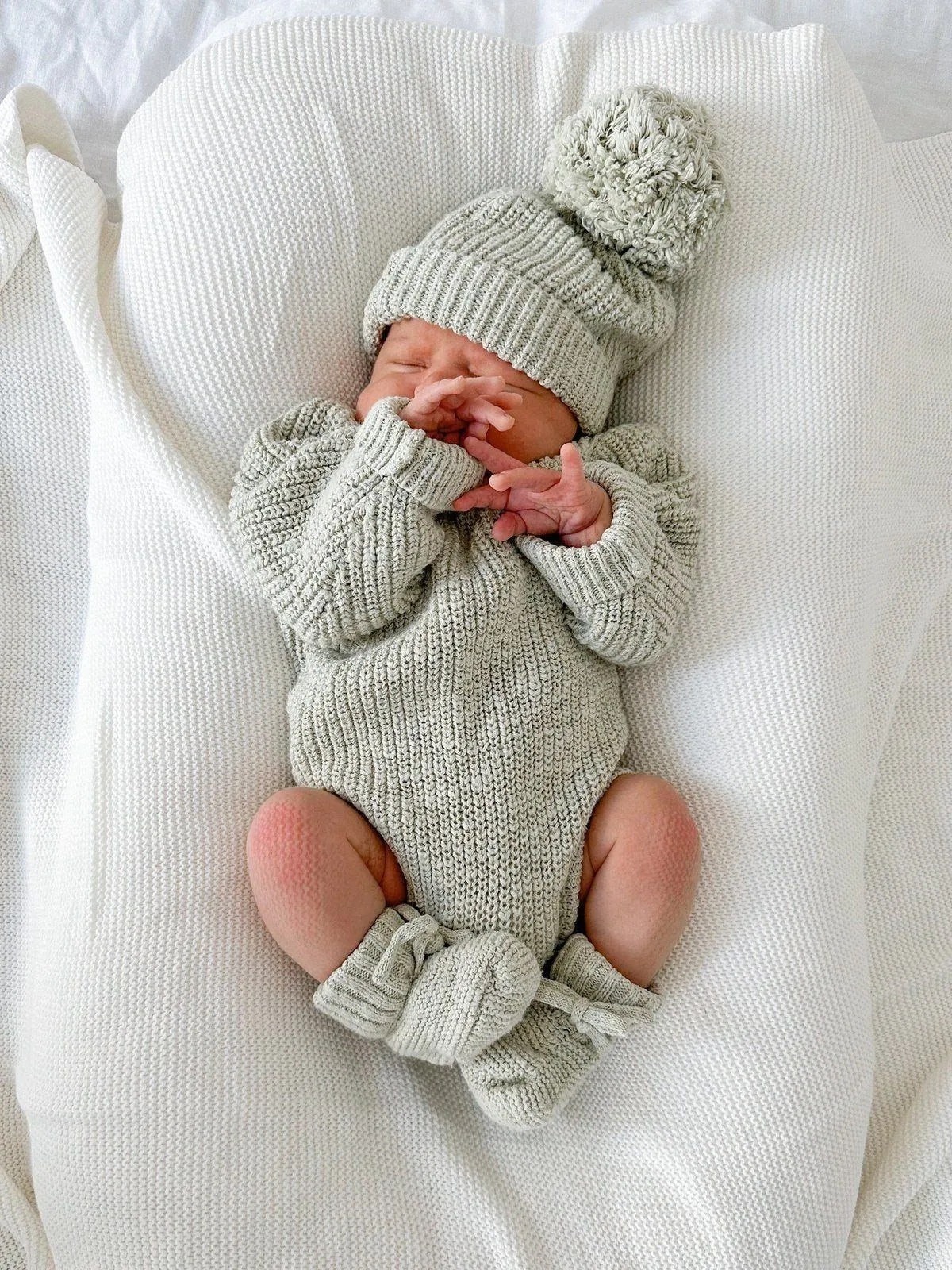 B & P Chunky Knit Beanie | Sage