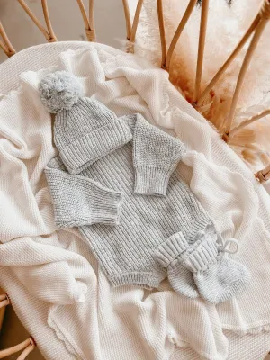 B & P Chunky Knit Romper | Periwinkle