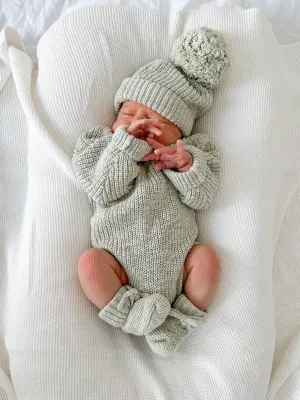 B & P Chunky Knit Romper | Sage