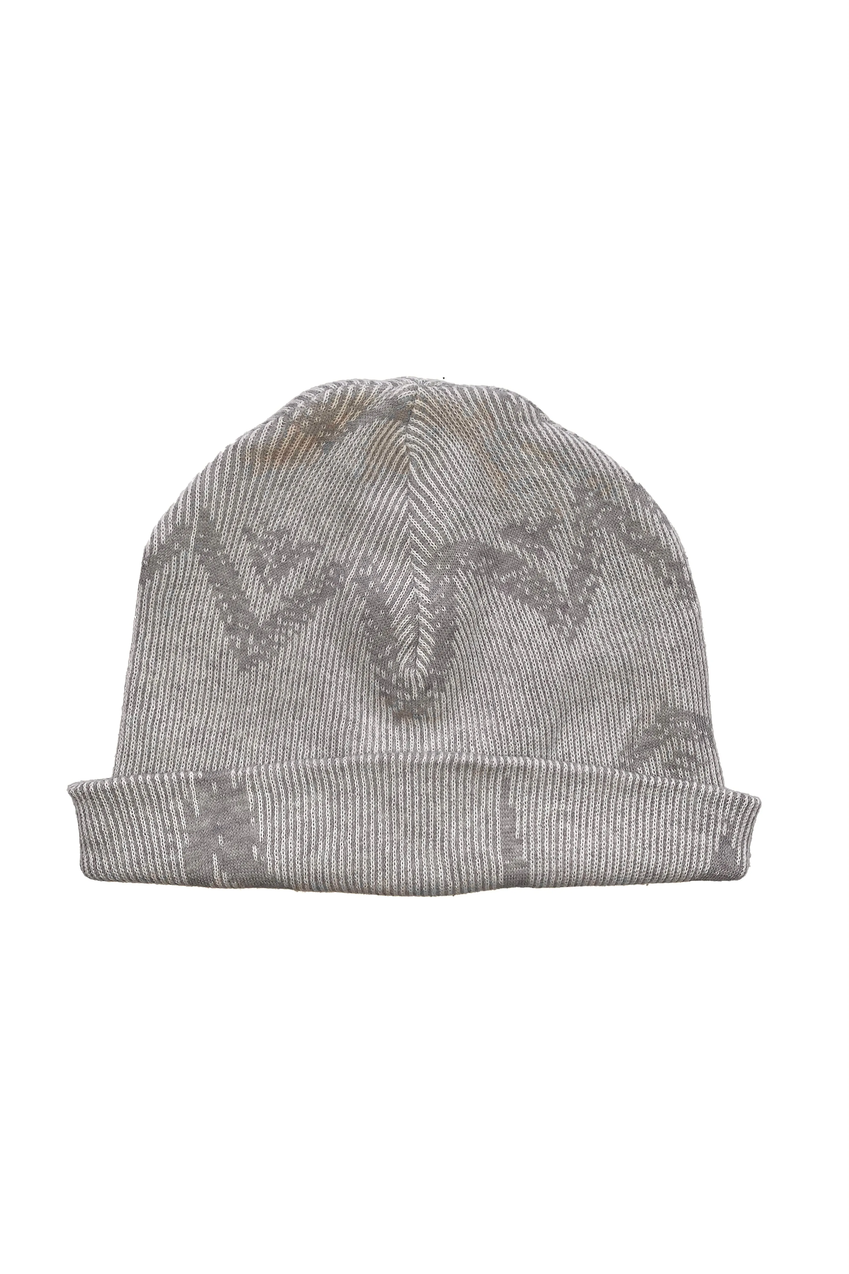 Beanie in Taupe/Cream Ikat Graffiti