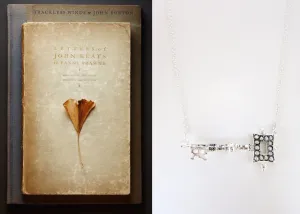 Beautiful, chic, pearl encrusted, Victorian key pendant necklace