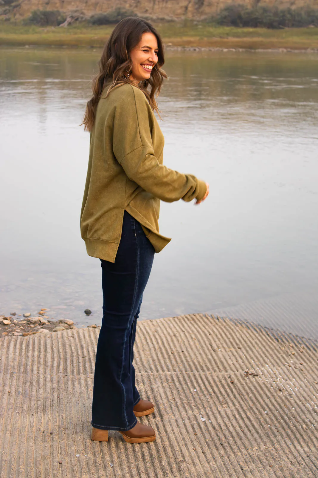 Beckett Oversized Sweatshirt-Green