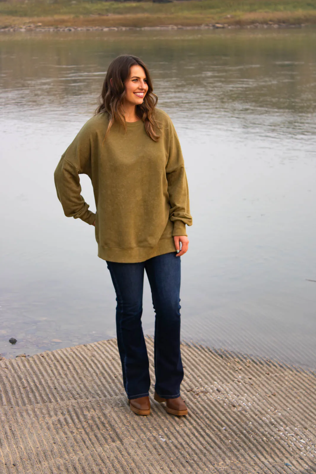 Beckett Oversized Sweatshirt-Green