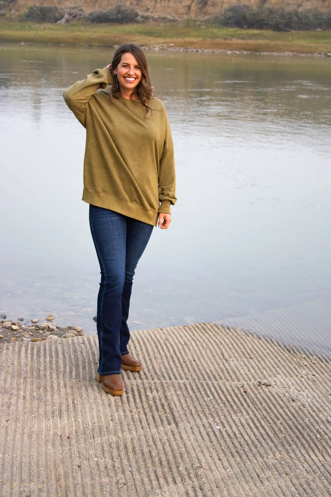 Beckett Oversized Sweatshirt-Green
