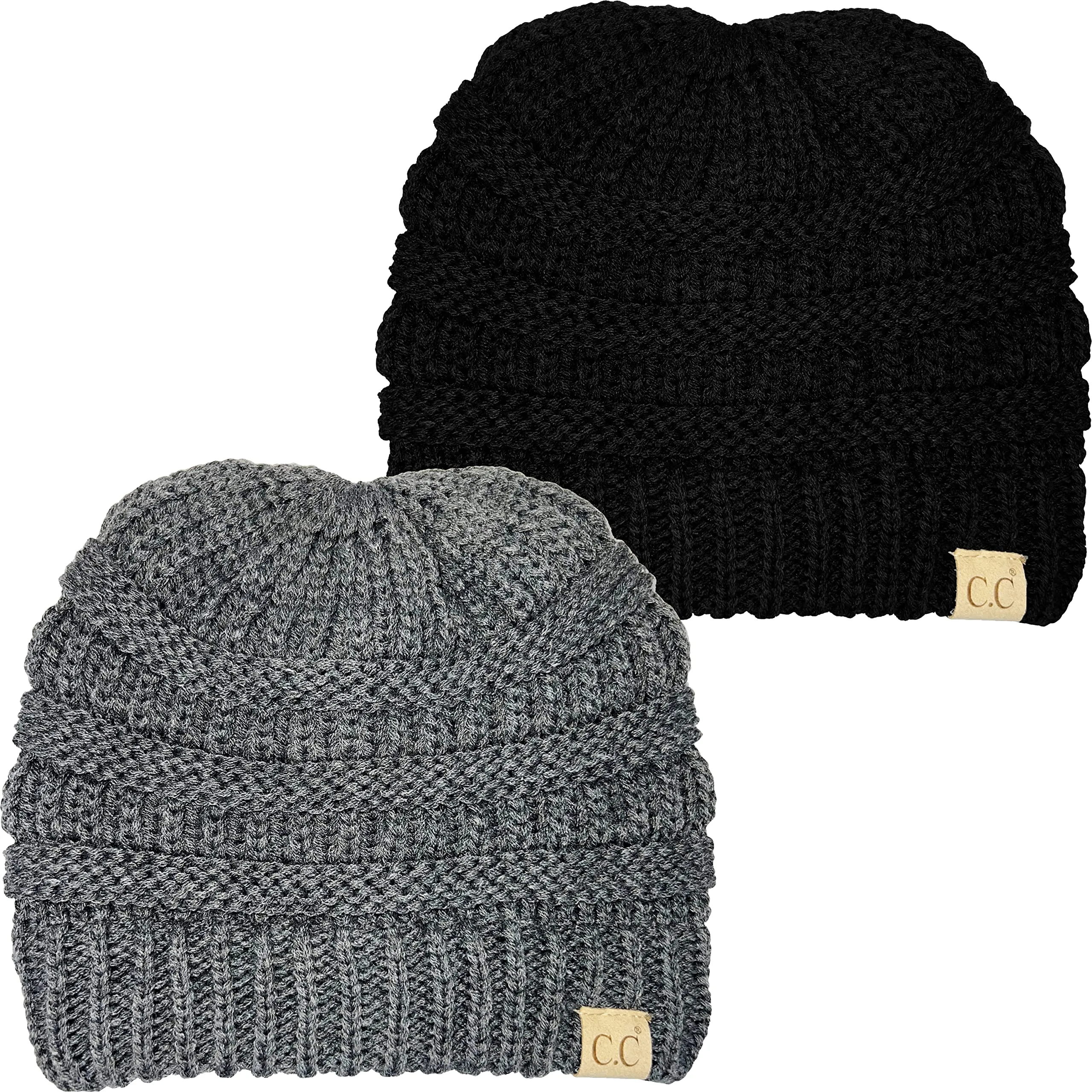 Big Kids Solid Ribbed Beanie Hat
