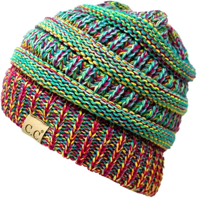 Big Kids Solid Ribbed Beanie Hat