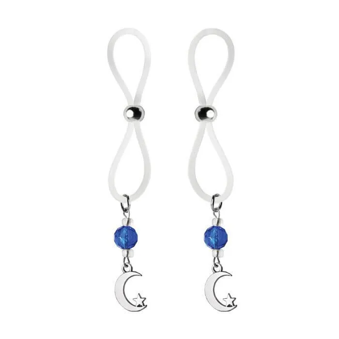 Bijoux de Nip Nipple Halos with Moon and Star Charm