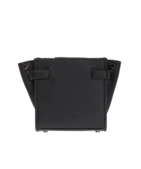 Black Croc & Suede Leather Attico Padlock bag