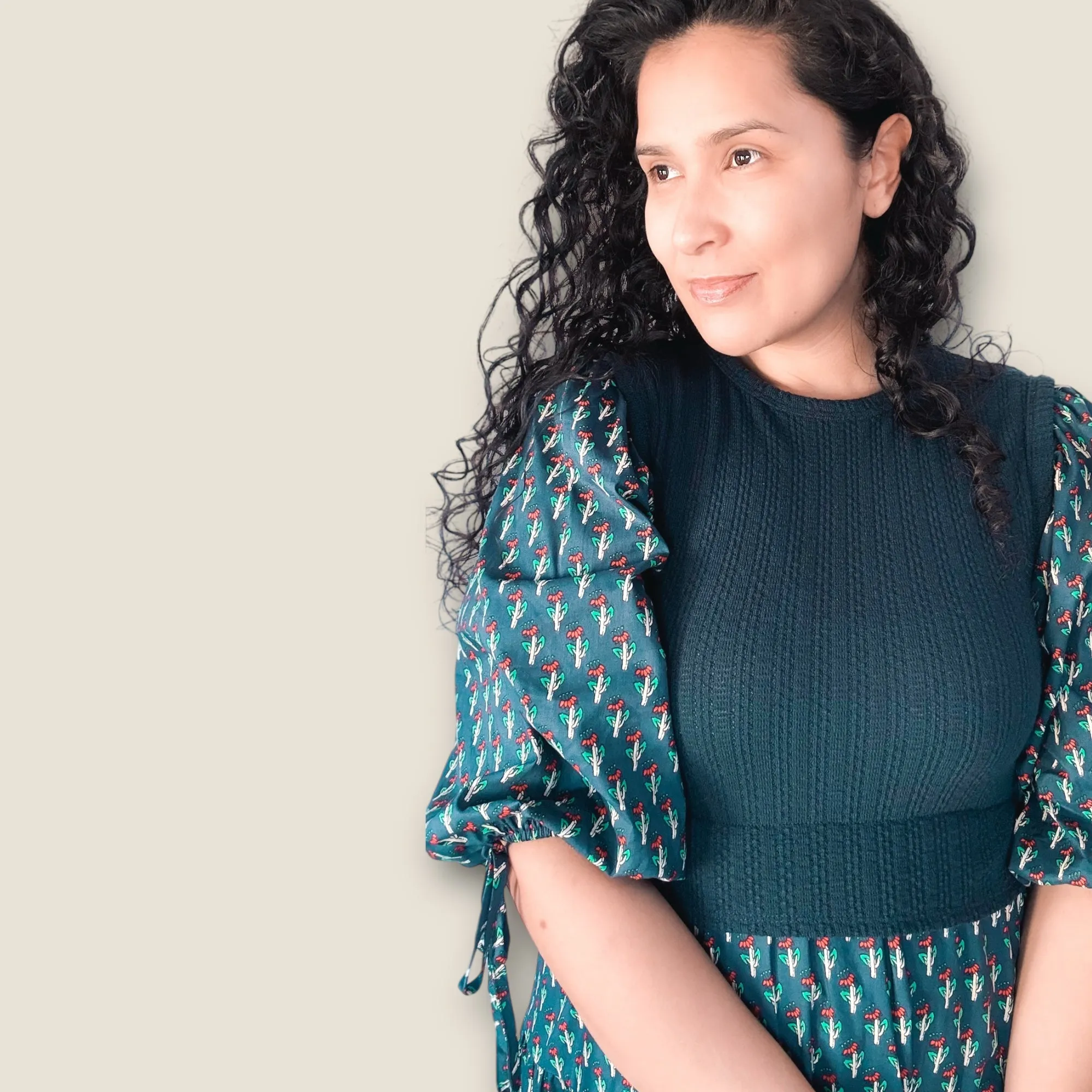 Blossom In Navy - Midi Dress