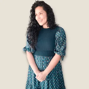Blossom In Navy - Midi Dress