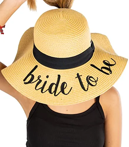 Bridal Ponytail Wide Brim Sun Hat by Funky Junque