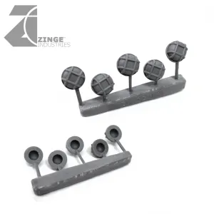 Bulkhead Lights - Sprue of 5 - 15mm Round Bulkhead