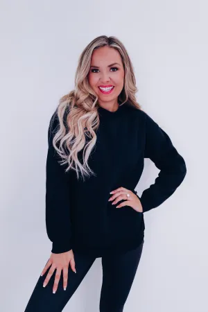 Calia Cuddly Soft Hi-Lo Sweatshirt - Black