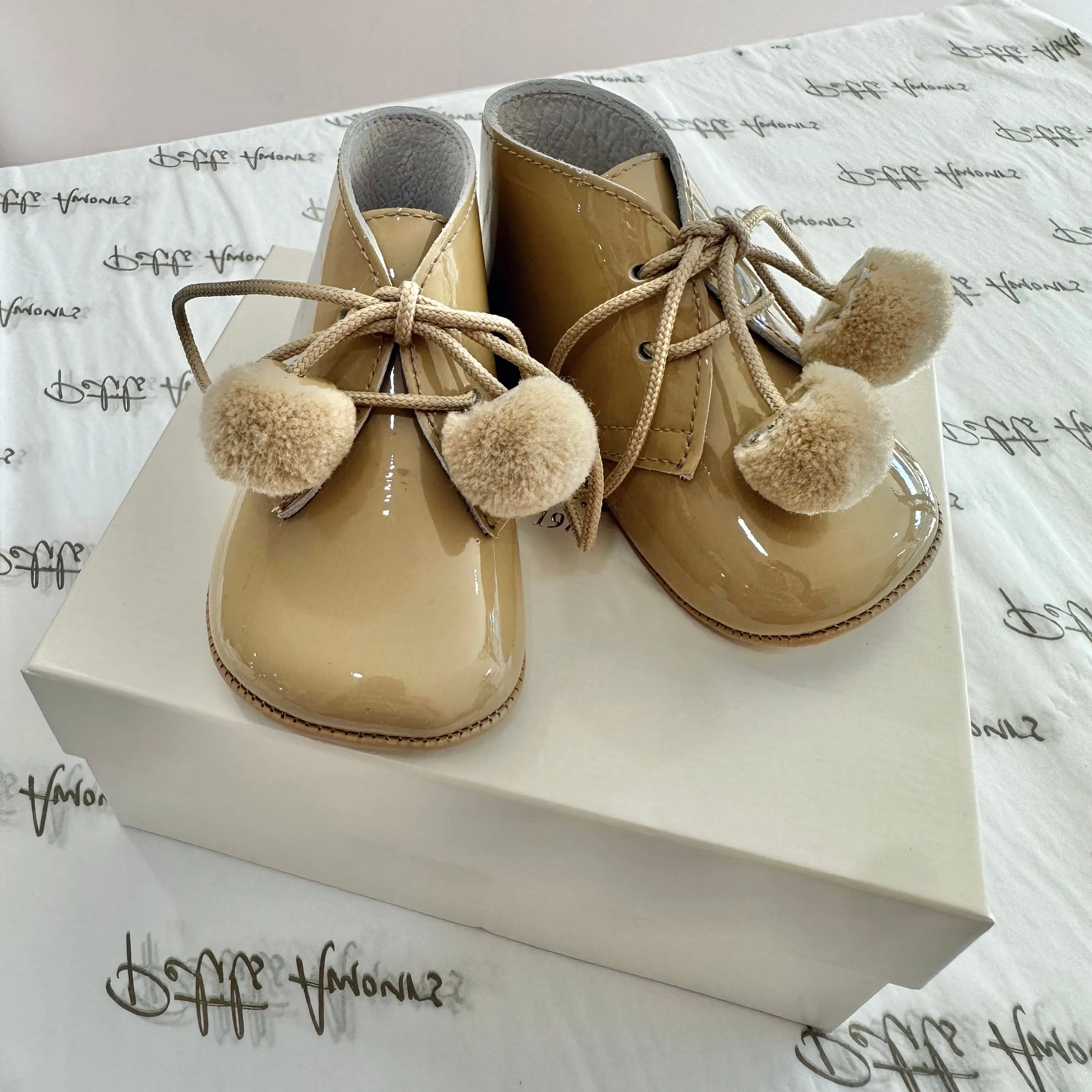 Camel Pom Pram Boots