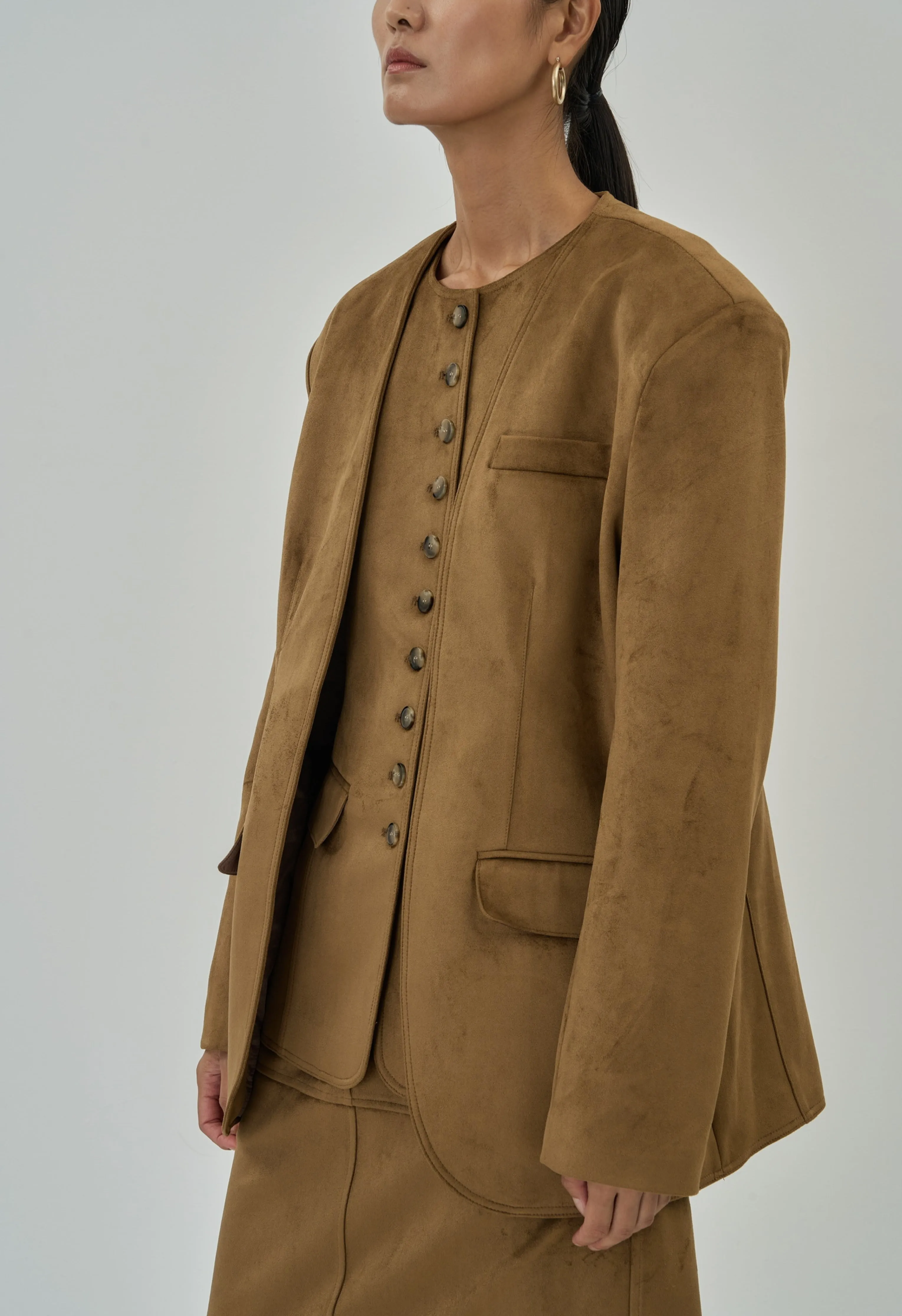 Camelle Suede Blazer