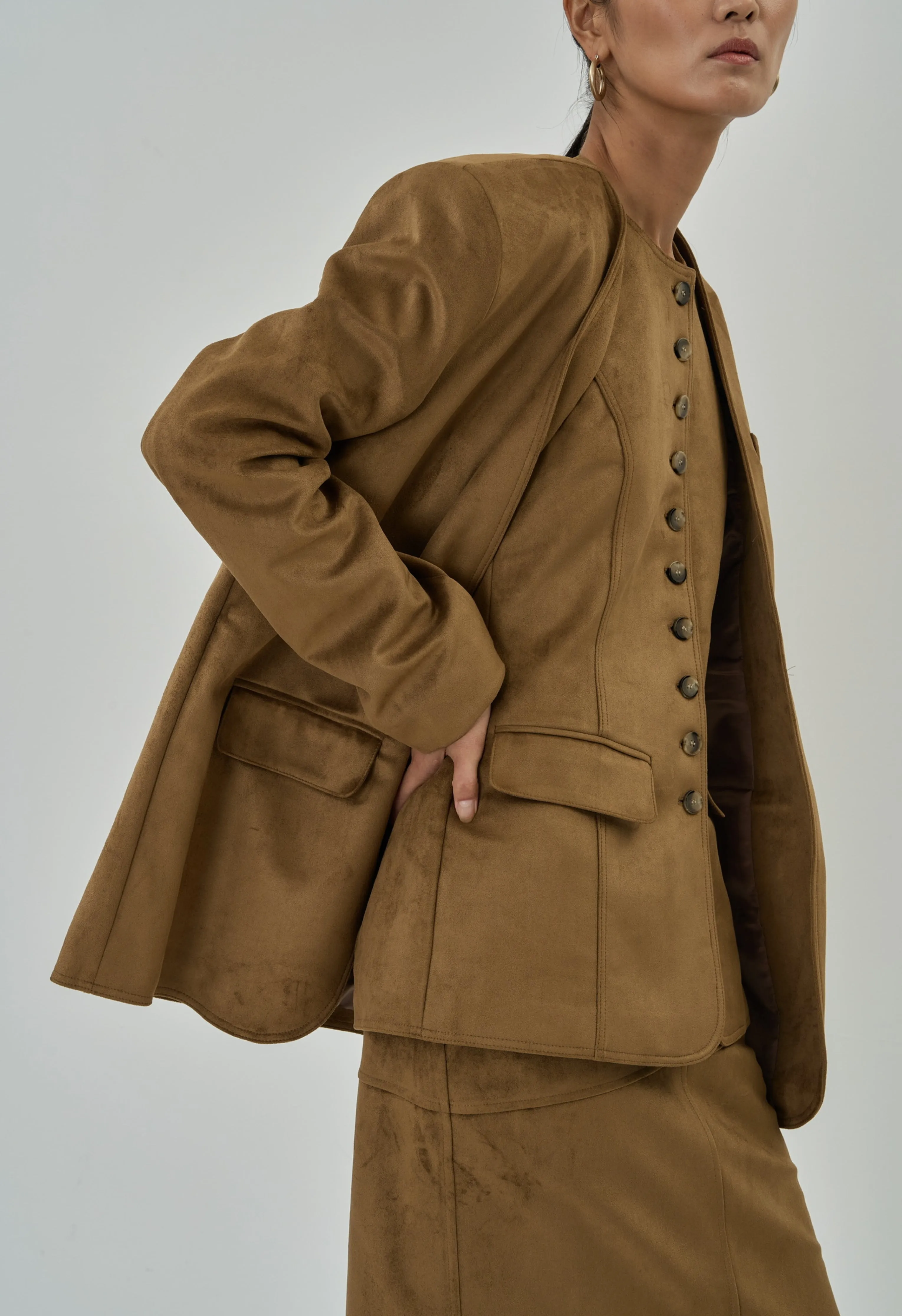 Camelle Suede Blazer