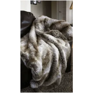 Carstens Chinchilla Faux Fur Throw