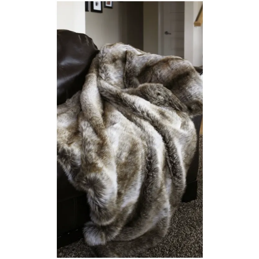 Carstens Chinchilla Faux Fur Throw